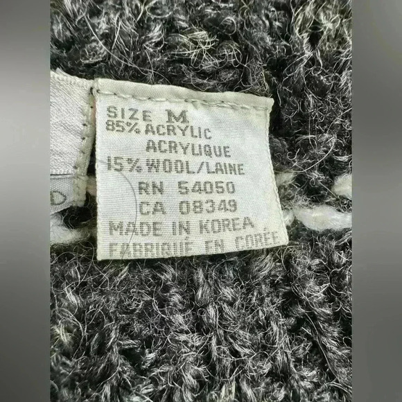 Vintage Jones New York Hand Knitted Patch Winter Wool Grandpa Chunky  Sweater - Picture 5 of 5